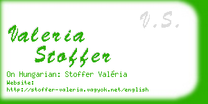 valeria stoffer business card